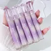 Lip Gloss Purple Tube Korean Mirror Glaze Waterproof Matte Sexy Red Liquid Lipstick Long-lasting Moisturizing Lips Makeup