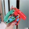 Nyckelringar Nya mini 3D -sneakers Keychain födelsedagsfest present Kvinna män barn ring lyxskor nyckelringar bilhandväska kedja droppe dhzb0