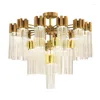 Hanger lampen Noordse LED -kristal kroonluchters plafond vintage lamp decoratieve items voor huis deco maison keukenlicht