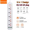 Adaptörler Ağ Filtresi Güç Şeridi Uzatma Kablosu USB Port Multiprise Akıllı Ev Aşırı Yük Koruması Evrensel Fiş AB US UK OUTLET