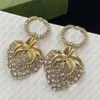 Charme Aretes Earrings Fashion Luxury Brand Designer Diamond Strawberry Wedding Party Festa do Dia dos Namorados Presente de Natal Jóias de Excelente qualidade com caixa e carimbo