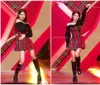 Work Dresses Kpop ITZY Girl Group Jazz Dance Plaid Jackets T-shirts Tops Stage Performance Hip Hop Mini Skirt Suit Street Sexy Clothing