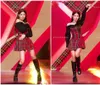 Рабочие платья Kpop Itzy Girl Group Jazz Dance Plaid Jacket