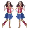 Children performance costumes Deluxe Child Dawn Of Justice Wonder Woman Costume Halloween costumes280H