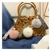 Portachiavi Mticolor Pelliccia di Coniglio Palla Portachiavi Favore Creativo Nastro Floreale Portachiavi Carino Peluche Ciondolo Borsa Perla Accessori Catena Auto Dh3Zf