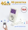 ADAPTER 16A GSM SMS Temperaturkontroll Socket Mobiltelefonkontroll Smart App Hem Luftkonditionering Kontroll 4G Strömfel Påminnelse