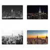 Kissen/Dekoratives Kissen, schwarze Nachtansicht von York City, Willkommens-Fußmatte für vorne, Amerika, Stadtbild, Skyline, Fußmatte, Teppich, Teppichmodus, Dhtst