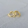 Hoop Earrings Brincos Feminino 925 Sterling Silver INS Inlaid Single Row Zircon Cartilage For Women Earring Daily Jewerly