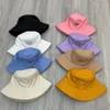 kova şapka tasarımcısı kova şapka üçgen logo akrilik kumaş su geçirmez güneş kremi balıkçı şapkası çeşitli renklerde