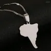 Pendant Necklaces Stainless Steel Map Of South America Necklace Pendants Trendy Charm Jewelry
