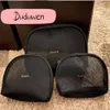 Set of 3 bags for 3 bags Fashion women Transparent Mesh cosetics organizer 2C makeup bag2002