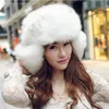 Hela Fake Fur Fox Fur Hat Ushanka Russian Cossack Hat Leather Bomber Whole Fox Fur Earmuffs Thick Warm Winter3076