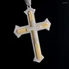 Hanger kettingen Design Classic 3 lagen Big Gold Rood Cross 316 roestvrijstalen sieraden voor echt sterke mannen feestgeschenk