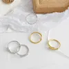 Cluster Rings Silvology 925 Sterling Silver Double Layer Wave Thin Line Irregular Texture Design Tail Ring For Women Minimalist Jewelry