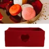 Present Wrap Valentines Day Box Red Love Heart Candy Återanvändbar tygförpackning Presenterar lådor Party Favors Supplies till jul