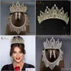 Haar sieraden A247 Luxe bruidshoofddeksel Tiara Pageant Brithdday Crowns Headpiece Alloy Women oorrang ketting sets D Dhgarden dh5n7