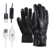 Winter Electric Heated Gloves Windproof Cycling Warm Heating Touch Screen Skiing Gloves USB Powered For Men Women 201104212h