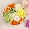 Dekorative Blumen, Bodenvase, künstliche große Box, Blumenstrauß, Geschenkblume, rund, kleine Valentinstag-Seifenrosen, Blumenarrangements für den Außenbereich