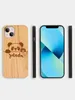 Gewinnendes Produkt, schöne Lasergravur-Handyhüllen, leere Holz-TPU-Rahmen, Handyhüllen für iPhone 13, 14, 15, für Apple 12, Handy-Zubehör