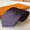 2024 Designer Mens Neckie Damier Ties Ties Plaid Designer Seta Tie con scatola Blara Blu Bianco Blu Ties di moda Trendy