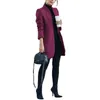 Women's Wool & Blends Autumn Winter Fashion Solid Color Stand Collar CoatWomen's