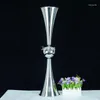 Party Decoration 12st) Bröllopsmetallblomma Vase Tall Gold Stand Centerpiece For Wedding Table Trumpet Yudao1437