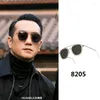 Okulary przeciwsłoneczne 2023 Danii marka 8205 Mężczyźni podwójna wiązka retro kwadratowe ramy tytanowe szklanki przeciwsłoneczne