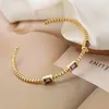 Bangle koop trendy rood/paars/groen kristal cz zirkoon armbanden armbanden voor elegante vrouwen goud kleur bruiloft sieraden vrouw