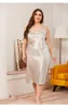 Women's Sleepwear XL-3XL Plus Size Summer Women Silk Nightdress Short Sleeve Nightgowns Sweet Casual Female Pyjamas For Sleepdress