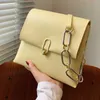 Abendtaschen Tasche Kette Schulter Kleine Frauen 2023 Sommer Reine Farbe Messenger Mode Koreanische Mädchen Textur Platz Bolsas Feminina