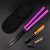 Messen theone Falcon Balisong Butterflyknife Flipper Trainer D2 Blade 6061 Aviation Aviation Hand Bashings System Safe EDC Outdoor