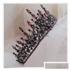 Haar sieraden Vintage Barokke hoofdbanden Purple Crystal Tiaras Crowns Bruid Noiva Headpieces Bridal Party Crown Drop D Dhgarden Dh5lc