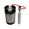 Maken van 5/16 "PVC-gasleidingmontage 090 PSI frisdrankfles CO2 mini-gasregelaar met overdrukventiel T21 * 4 Homebrew tapbieruitgifte