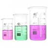 1Pcs 50ml To 2000ml Tall Form Glass Beaker Chemistry Laboratory Borosilicate Transparent Thickened With Spout