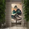 Gordijn Japanse berg inkt Painting Door eetkamer decor Decor linnen linnen drape keuken ingang hangende halve baan