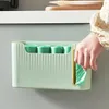 Trash Bags Garbage Storage Box Plastic Grocery Holder and Dispenser Wall Mounted No Punching Large Capacity 230512