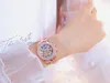 Relojes de pulsera Top Diamond Reloj de mujer Cuarzo Oro rosa Vender relojes Acero inoxidable Exquisito para reloj Relogio