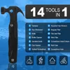 HAMMER 14 I 1 Multitool Claw Hammer Skruvmejsel med tång skruvförare utomhus överlevnad camping verktyg bärbar bilsäkerhet hammare