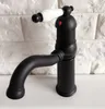 Bathroom Sink Faucets Black Oil Rubbed Brass Basin Faucet Single Ceramics Handle Vessel Tap Mixer Deck Mounted Bnf368