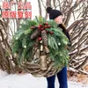 Decorative Flowers Christmas Decorations Wreath Farmhouse Bohemian Wind Bell Rattan Ring Door Hanging