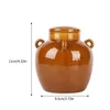 Бутылки для хранения стеклянная банка крышка керамическое маринованное горшок 11x9,5 см чайная канистр коричневая фарфоровая медовая мука