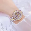 Wristwatches Top Diamond Women Watch Quartz Rose Gold Sell Watches Stainless Steel Exquisite For Clock Relogio