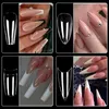 False Nails 500pcs/bag nail 팁 가짜 맑은 자연 전체 반 커버 프랑스 아크릴 발레 관 손가락 아트 액세서리