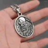 Anhänger Halsketten Vintage Edelstahl Viking Wolf Heult Zum Mond Halskette Nordic Freund Geschenk Schmuck Großhandel