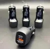 Mini caricatore USB Quick Charge 3.0 Dual Ports Ricarica per auto Display a LED Caricabatteria per auto PD 12W 15W Adattatore per caricabatteria per auto super veloce