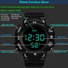 Armbandsur 100st/parti Honhx enkel uppringning Sport Watch Men's Digital Led Waterproof Date Outdoor Electronic Luminous Montre HomMewristwat