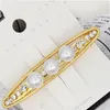 Copricapo Grazioso fermaglio per capelli con perle Oval Spring Chuck Hairpin Accessori da sposa per le donne