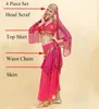Stage Wear Costumes de danse Bollywood pour adultes Ensemble de costumes de ventre pour femmes en mousseline de soie femme