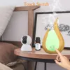Apparater ultraljuds luftfuktare 7 färg aroma eterisk olja diffusor trä aromaterapi cool mist maker fogger luft förångare för hemmet