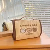 Bolsas de cosméticos Ins moda maquiagem portátil de grande capacidade desenho animado urso mulheres fofas viagens lavagem pendurada beleza armazenamento